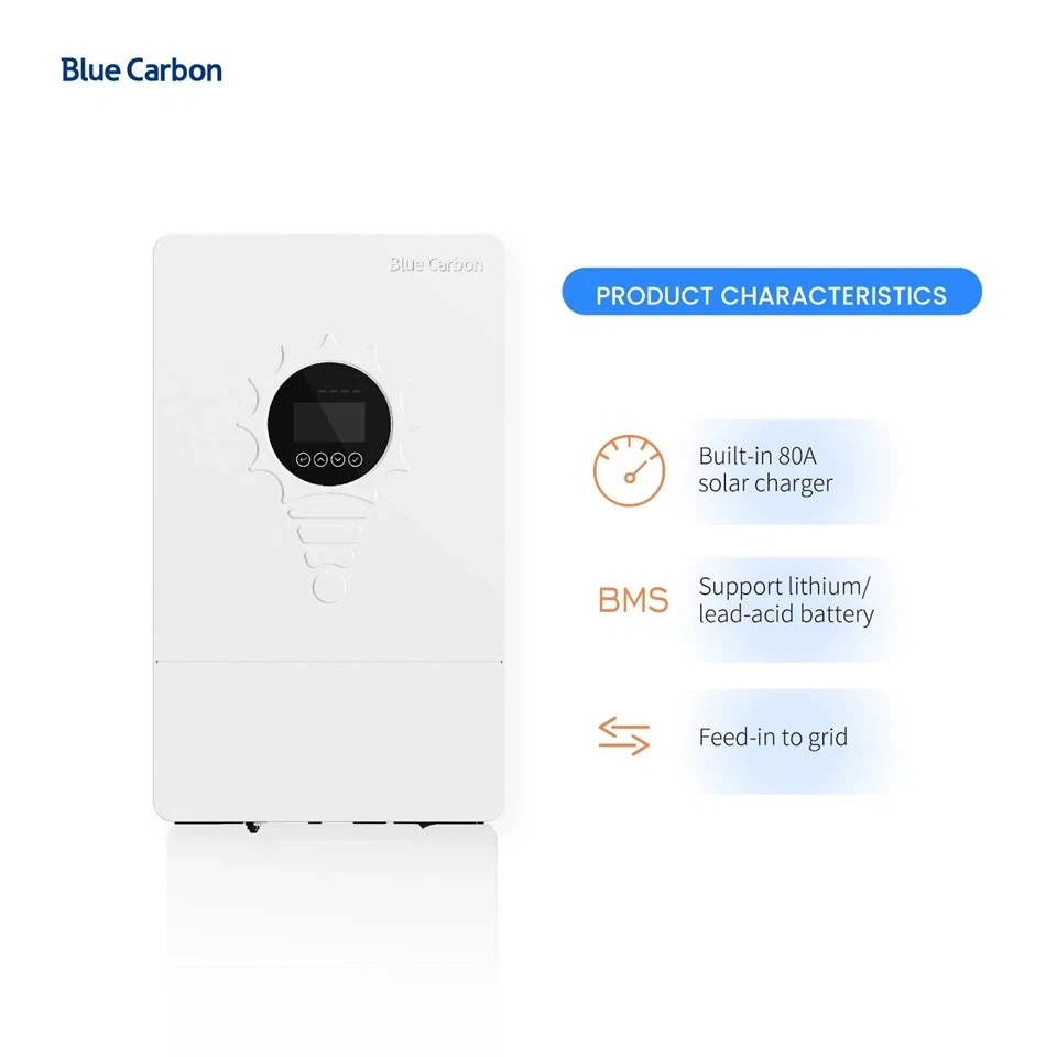 BLUE CARBON 6KVA-48V SOLAR HYBRID INVERTER-- All-in-one 6 kW hybrid inverter with integrated MPPT charger -- flexible, compact, and reliable for backup and self-consumption. - Image 5