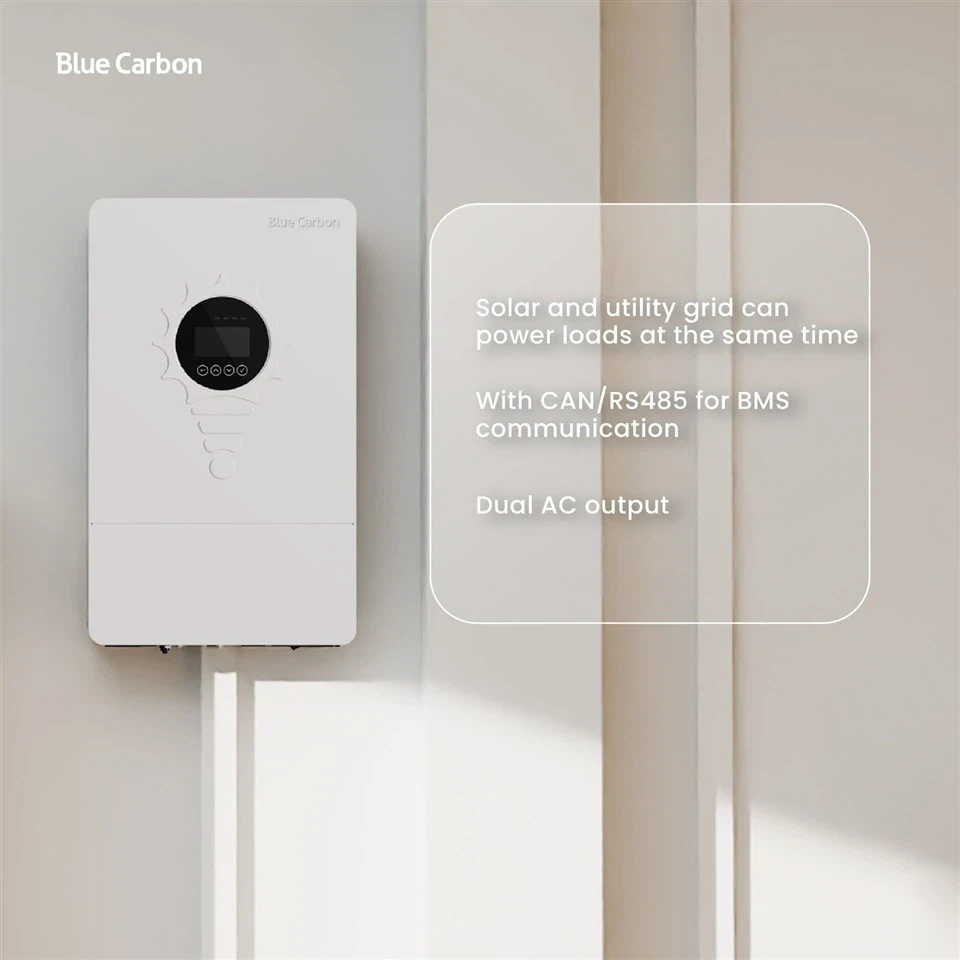 BLUE CARBON 6KVA-48V SOLAR HYBRID INVERTER-- All-in-one 6 kW hybrid inverter with integrated MPPT charger -- flexible, compact, and reliable for backup and self-consumption. - Image 7